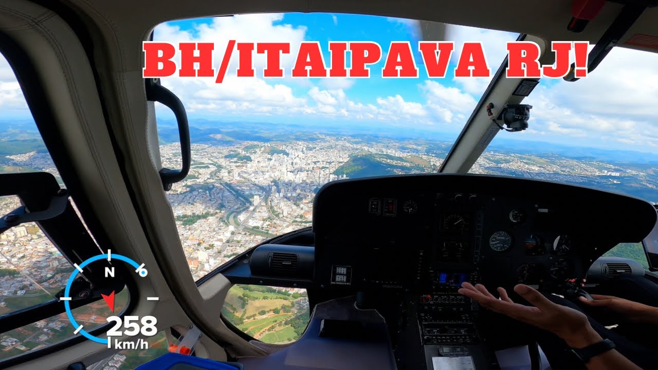 Voando Airbus H125 do Helibh para Itaipava RJ! Chuva, fio… desafios para o piloto!