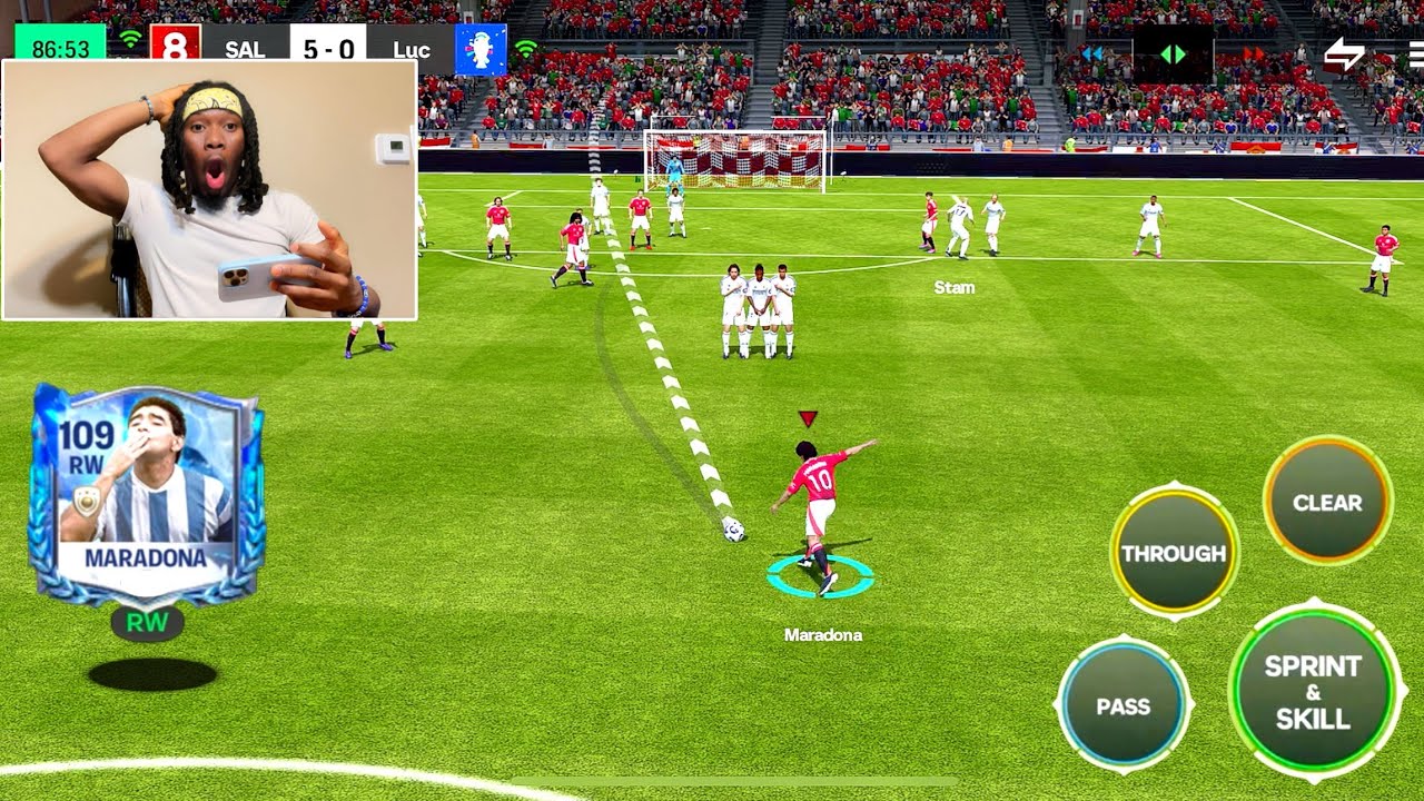 109 Rated D.Maradona is AMAZING (40m) Free-Kick | FC MOBILE