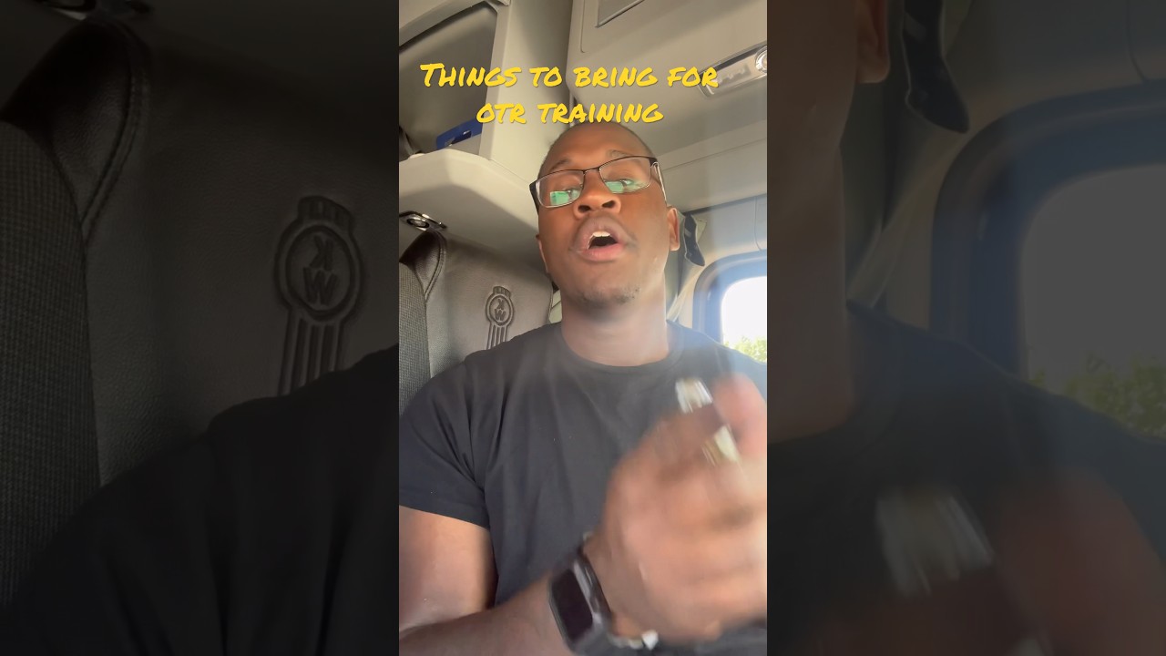 What to bring with ya for OTR training.