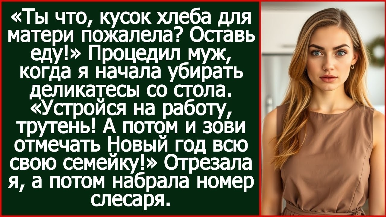 Устройся на работу, трутень! А потом и зови отмечать Новый год всю свою семейку!.