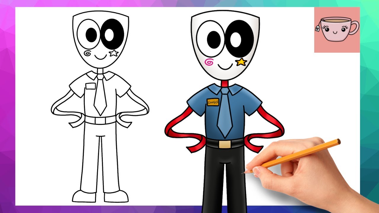 How To Draw Gangle - Shift Manager from The Amazing Digital Circus Episode 4 | Drawing Tutorial