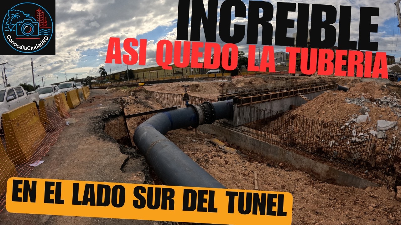 Así quedo la Tubería en el Túnel de la Plaza de la Bandera