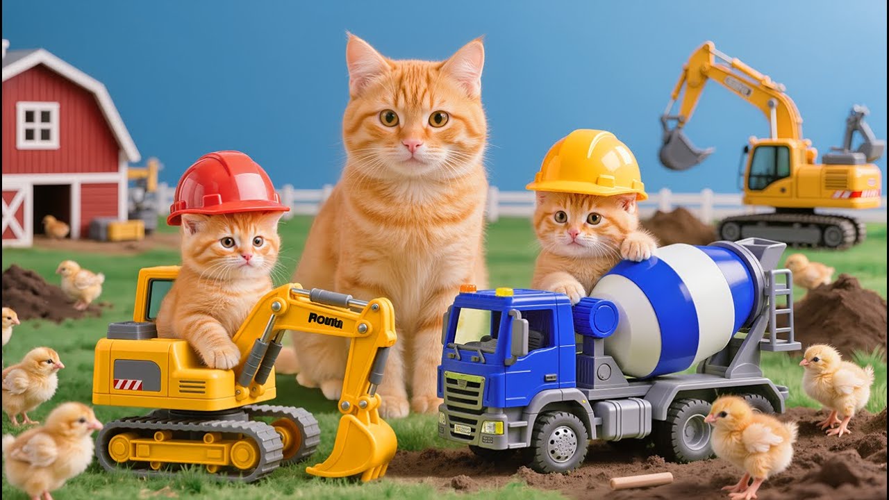 Mama Cat and Her Kitten Build a New Chicken Coop Together to Care for Baby Chicks 🐔🐱🔨