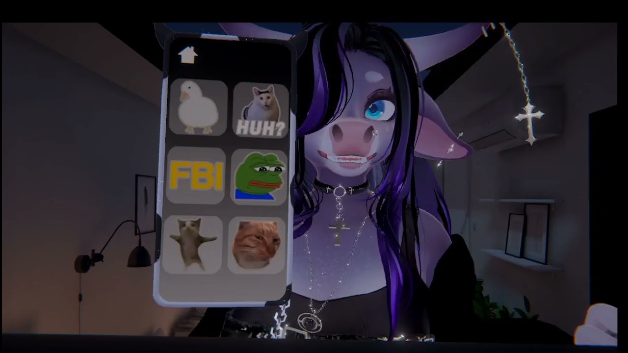 ⊹Moonica☾ mobile phone function display (VRChat)