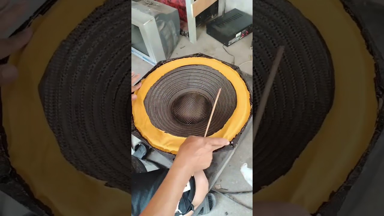 Adding a Fabric into suspension ring without removing our speaker cone