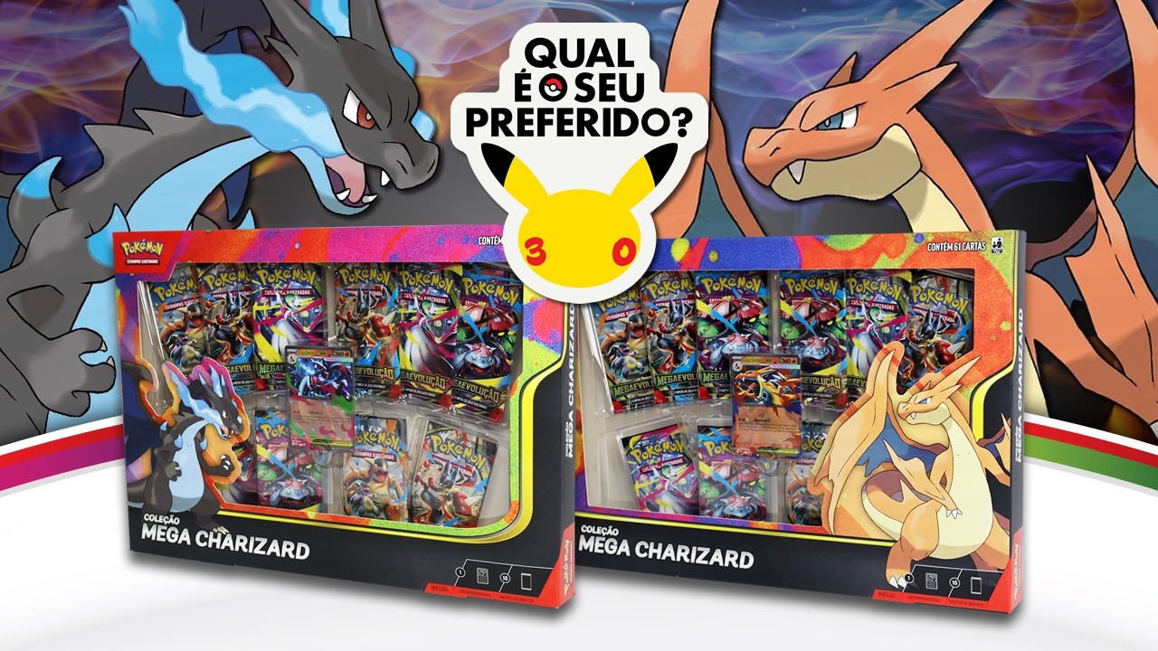 UNBOXING da NOVA BOX DO CHARIZARD, Mega X e Mega Y - Vale a Pena?!