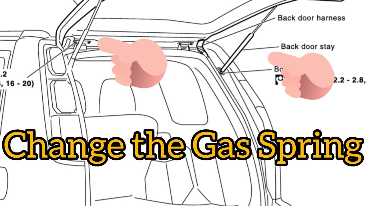 change Back Door Gas Spring/Door Stay Xtrail T30