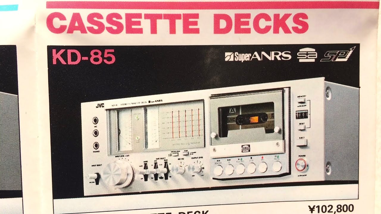 JVC catalog Cassette Deck, Receivers 70s Japanese Prices List, Technical Data written in English