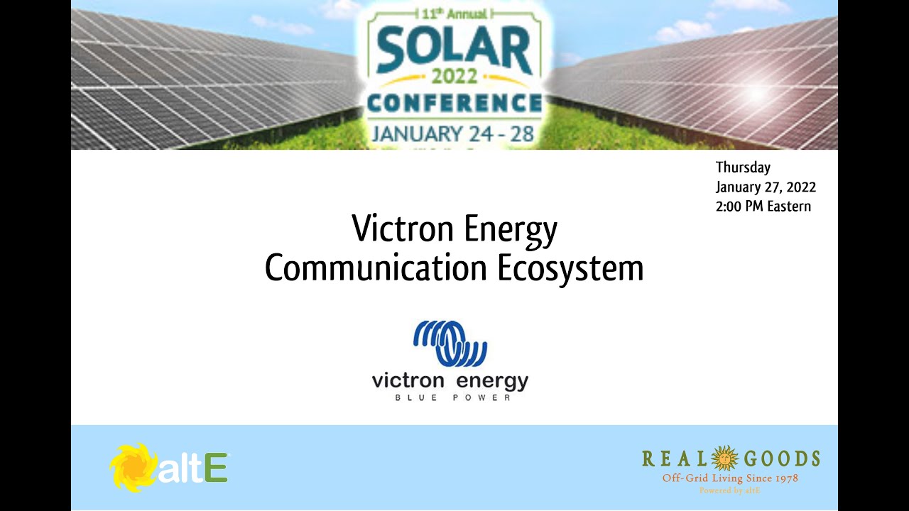 Victron Energy: Communication Ecosystem - Thursday 1/27/22