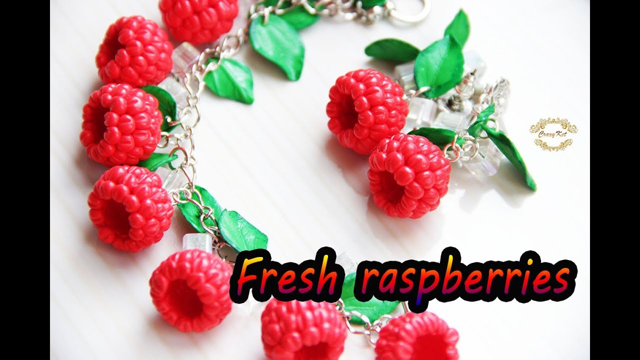 Мастер-класс: кулон "Малиновый браслет" из полимерной глины FIMO/polymer clay tutorial
