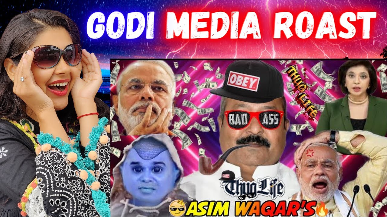 😎 ASIM WAQUAR THUG LIFE 🔥 | Indian Reaction On Godi Media Roast | Kelaya Reacts