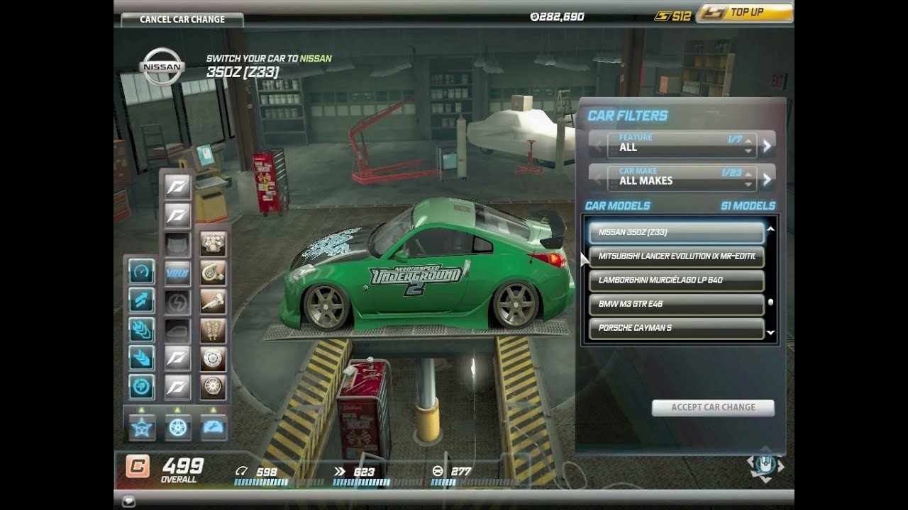 My NFS World Garage after 5 years (end of the game)