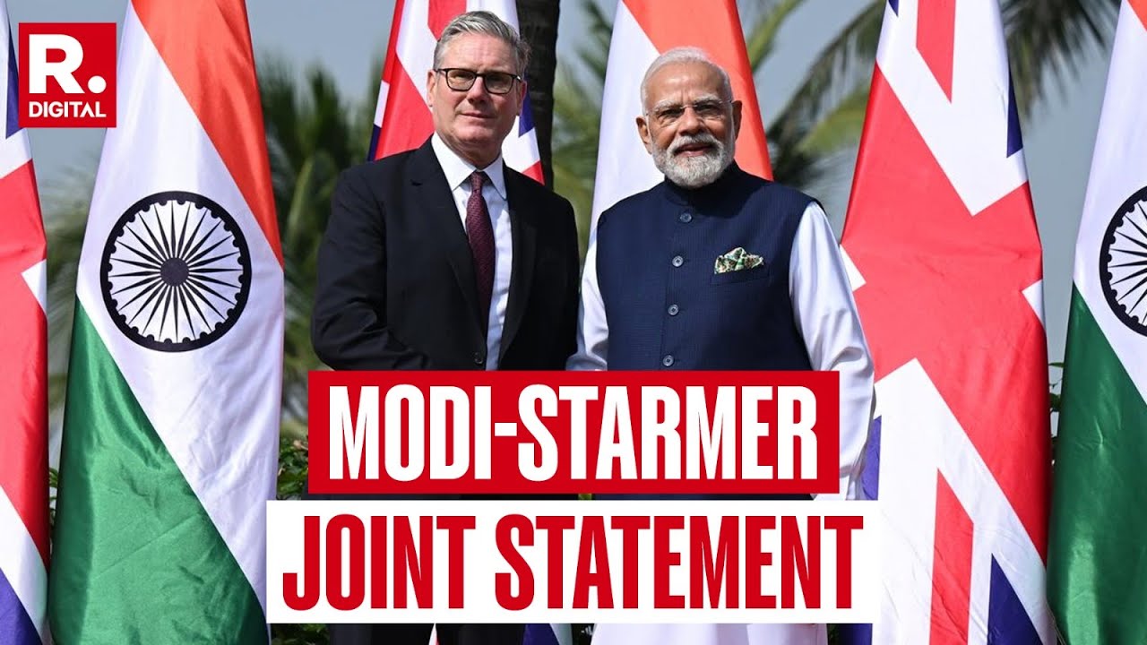 PM Modi and British PM Keir Starmer Joint Press Briefing on Enhancing Strategic Ties I FTA