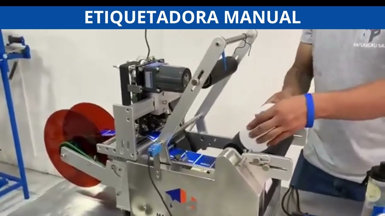 ✨FUNCIONAMIENTO DE LA ETIQUETADORA MANUAL PARA BOTELLAS REDONDOS 👍