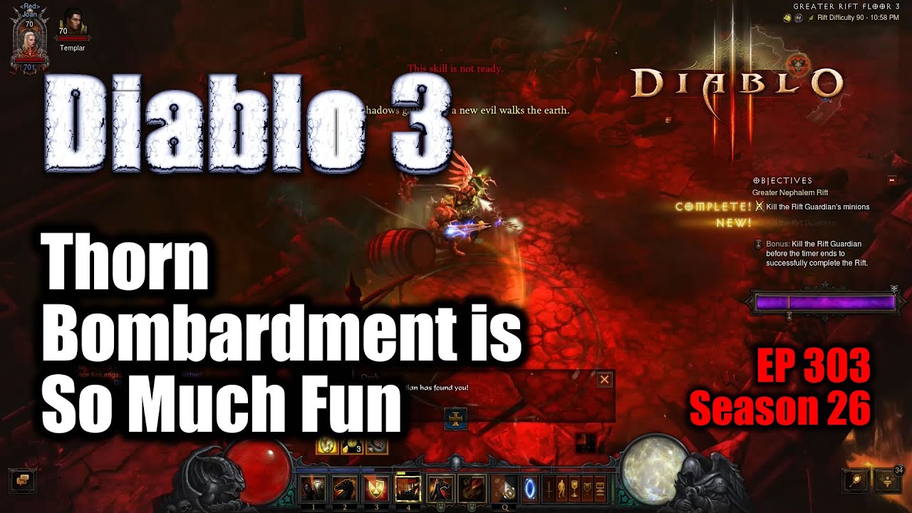 [Diablo 3] Crusader's Thorn Bombardment Build is So Much Fun, So Much Fun (Season 26)
