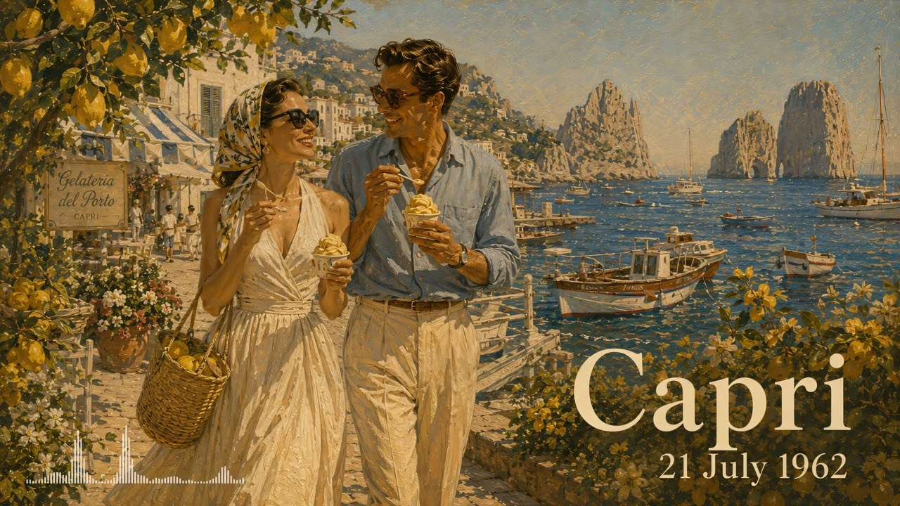Capri 1962 🍦 Vintage Italian Jazz Lounge | Gelato Harbor Romance & Dolce Vita