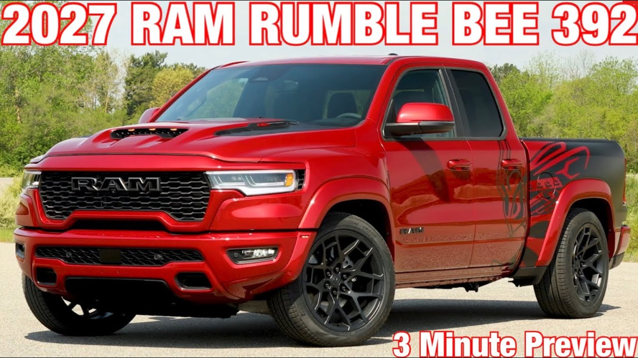 2027 RAM RUMBLE BEE 392 - 6.4L 470HP, All New Muscle Truck!   #ralhellcat #ram #rumblebee #srt 😎👍💪