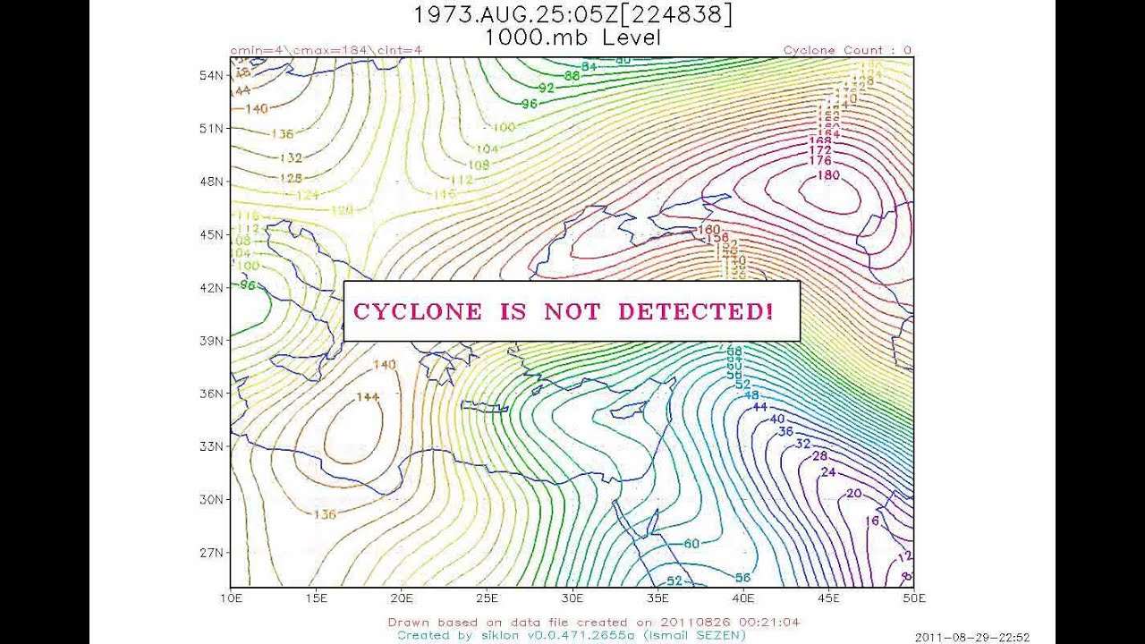Cyclone Locations + Year: 1973, Level: 1000mb. Time Interval:1 hour - Time Lapse