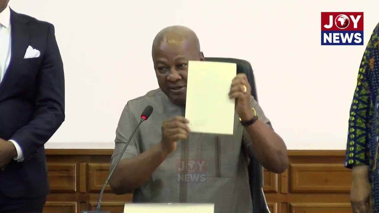 Mahama signs 24-hour economy authority bill into law, urges shift from strategy to implementation.
