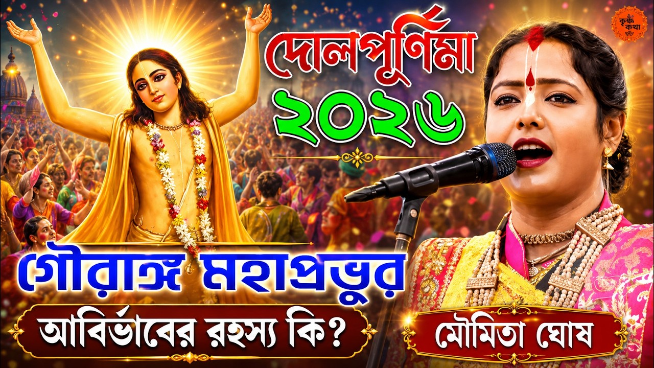 দোলপূর্ণিমা ২০২৬: গৌরাঙ্গ মহাপ্রভুর আবির্ভাবের রহস্য কি? মৌমিতা ঘোষ কীর্তন। [moumita ghosh kirtan]