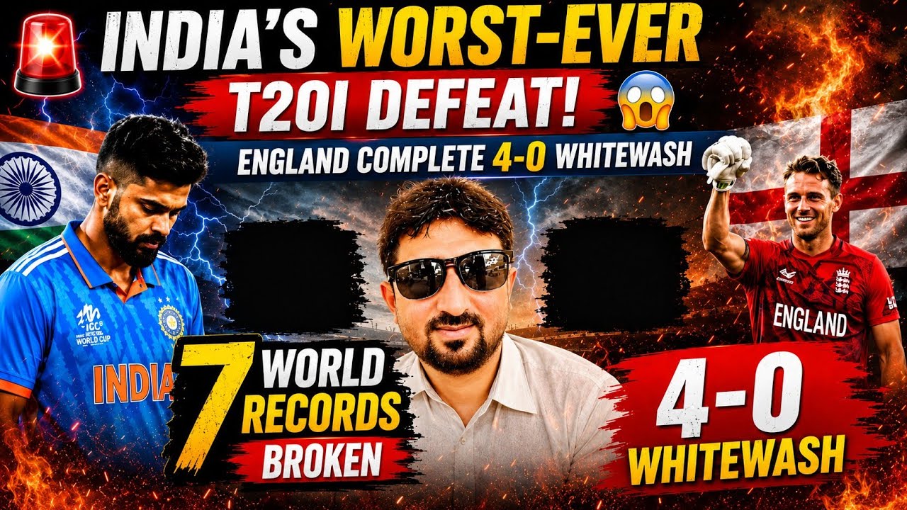 🚨 India's Worst-Ever T20I Defeat! England Complete 4-0 Whitewash 😱 | 7 World Records Broken