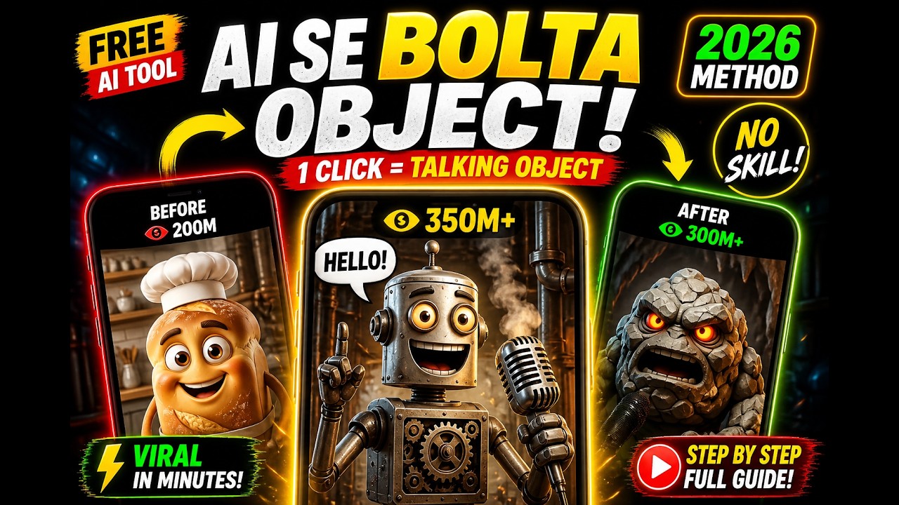 ChatGPT Se Object Talking Videos Kaise Banaye 🔥 Free AI Tools Tutorial | Viral Method