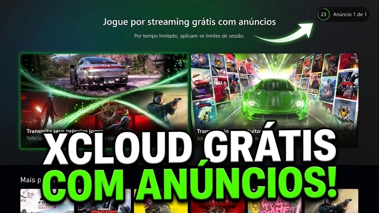 BOMBA! XCLOUD GR&Aacute;TIS COM AN&Uacute;NCIOS 😱! TESTEI E EXPLIQUEI COMO FUNCIONA - VEJA!