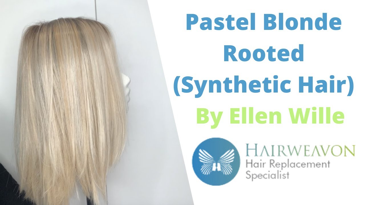 Colour Pastel Blonde Rooted Synthetic Hair by Ellen Wille  | Shown on Drive Wig