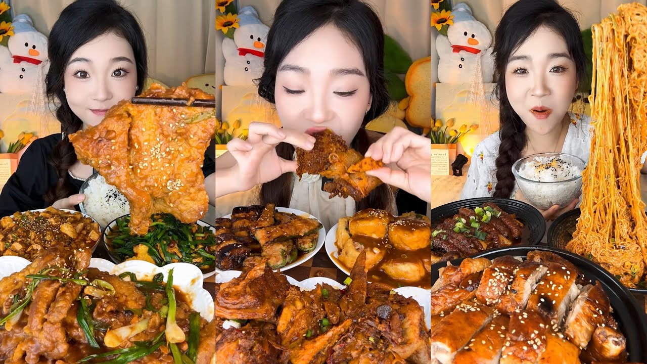 Chinese Food Asmr/ Mukbang Eating Show | Soslu Çin Yemekleri Yeme🌶 🥵😋