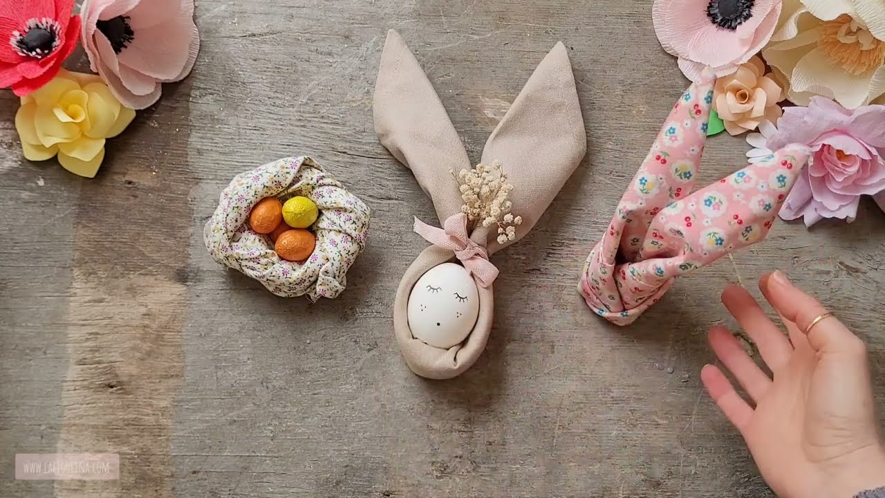 Tutorial: 3 idee per piegare il tovagliolo per la tavola di Pasqua