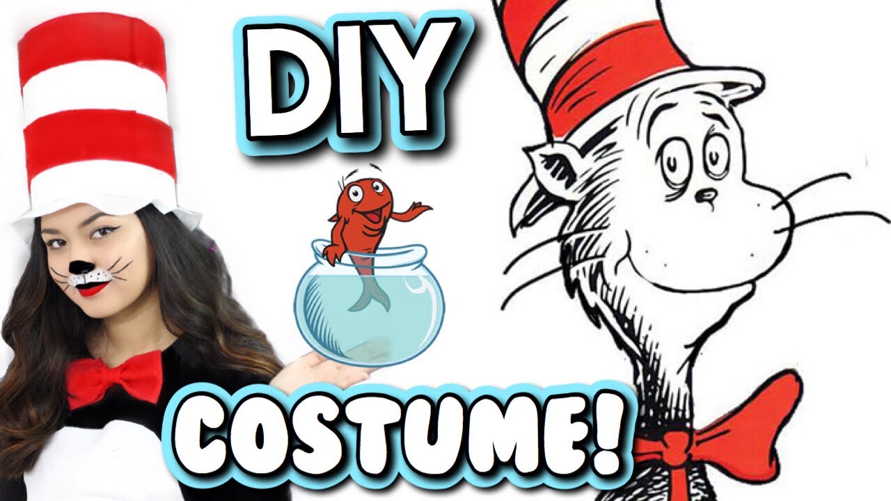 DIY CAT IN THE HAT HALLOWEEN COSTUME | DIYHOLICWEEN