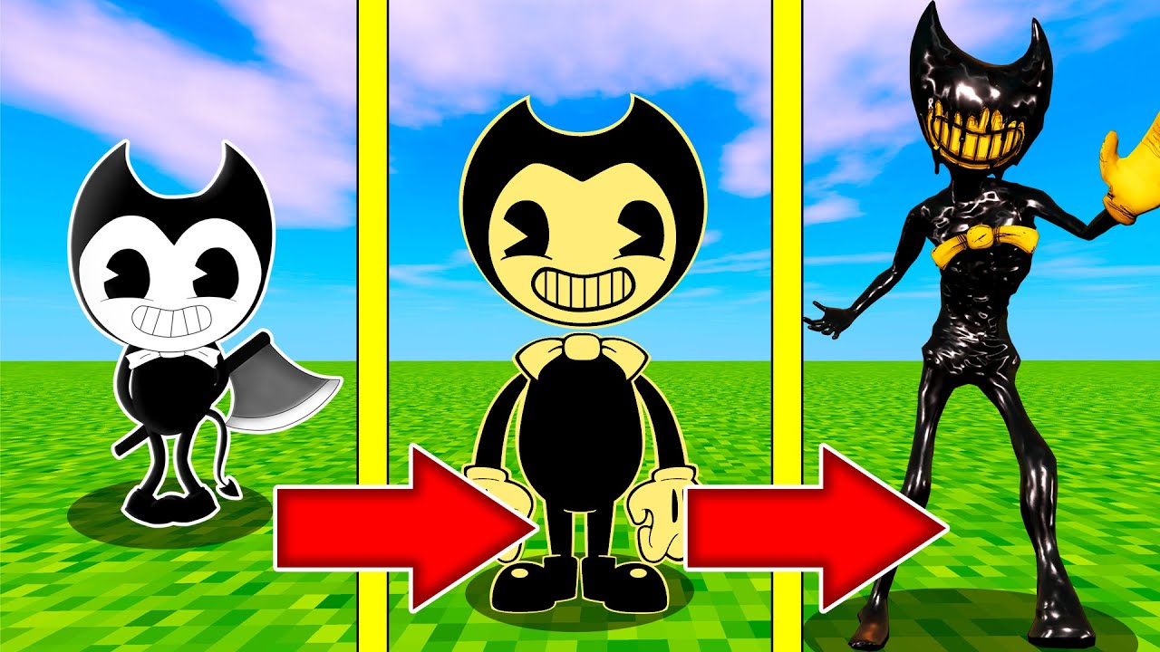 КАК МЕНЯЛСЯ БЕНДИ МОБ И ЕГО ЖИЗНЕННЫЙ ЦИКЛ В МАЙНКРАФТ ! ЭВОЛЮЦИЯ BENDY MINECRAFT ЧЕРНИЛЬНАЯ МАШИНА