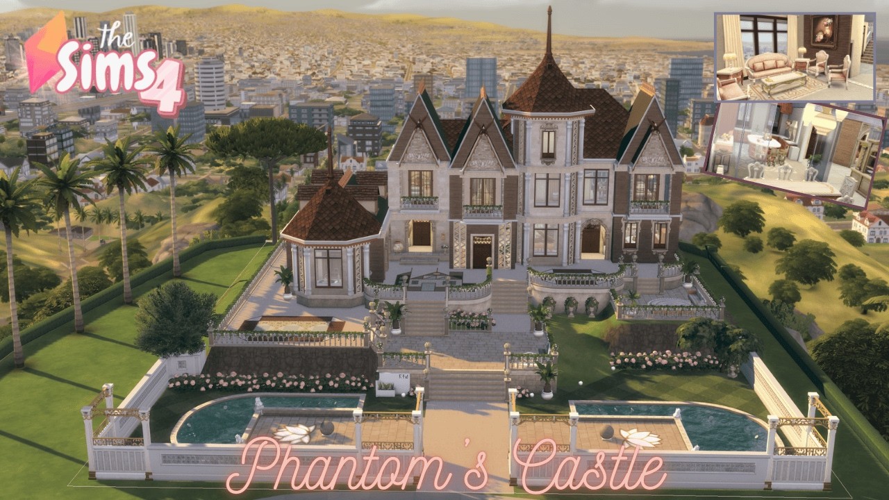 Sims 4 Speed Build | Phantom's Castle | A secret room within the walls, can you find it?