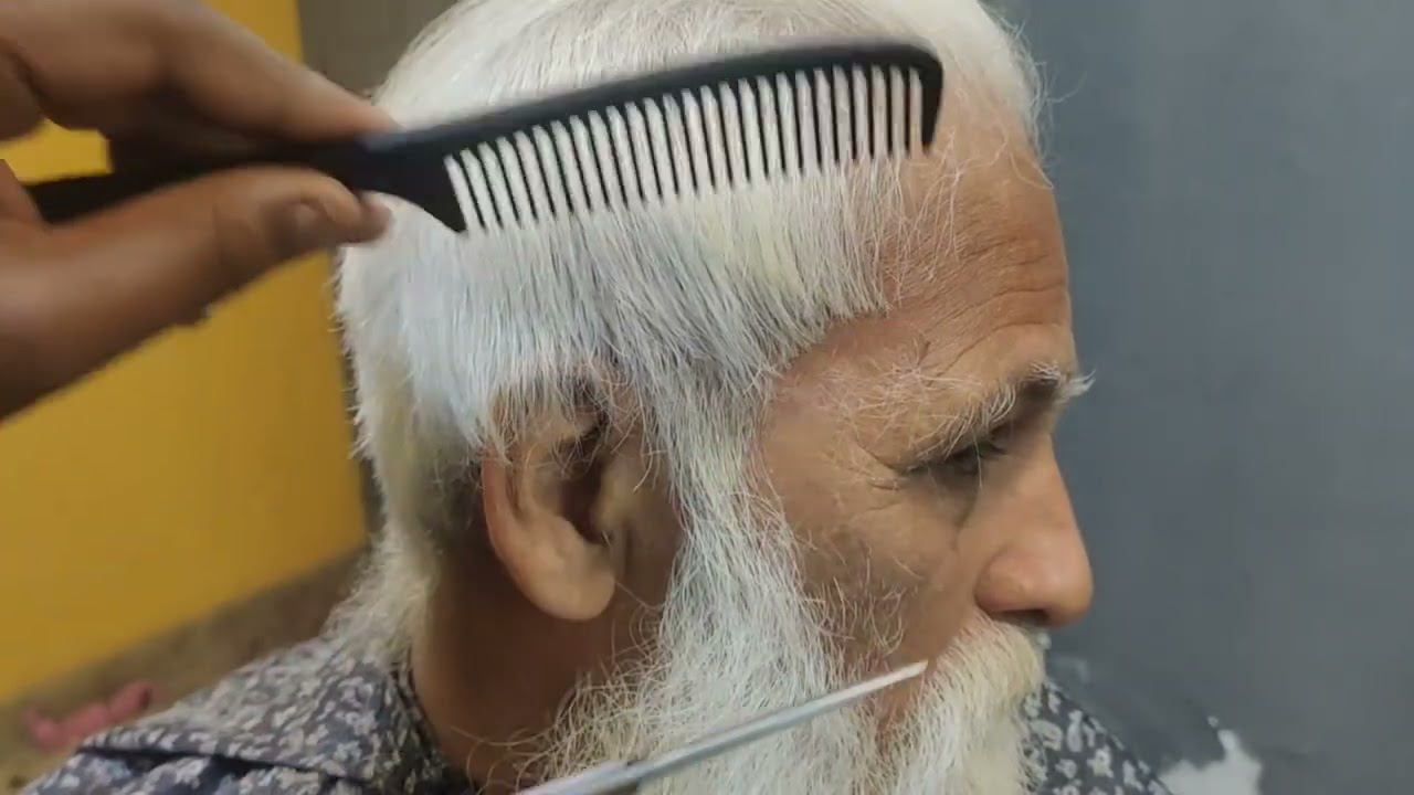 I have cut customer old uncle long hair short ✂️💈 the amazing haircut Nadeem hair studio 
