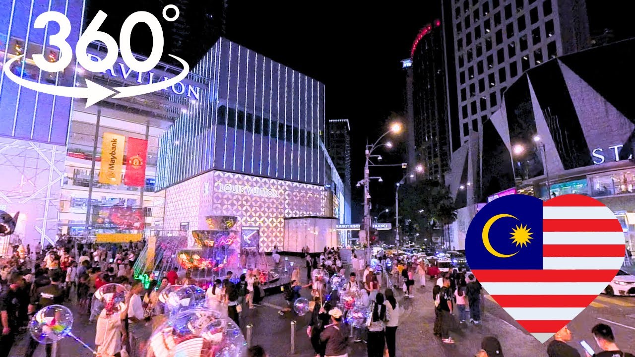 🇲🇾 Kuala Lumpur Night Walk | Pavilion Area | 360&deg; 4K