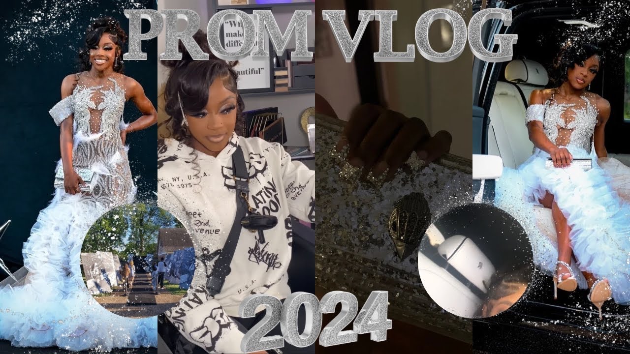 SENIOR PROM VLOG 2024+ grwm, lashes, hair, nails , makeup, prom send off||Destiny Ja’Nay