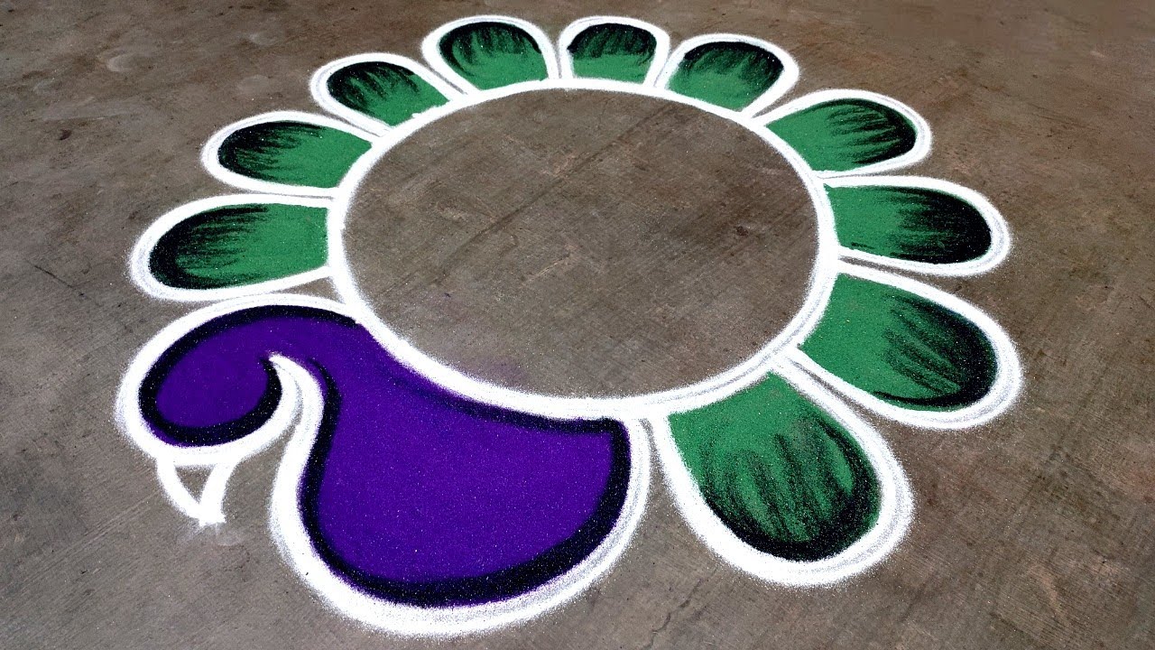 Newyear rangoli designs|newyear 2026 mayil kolam|newyear muggulu designs|super Amazing rangoli