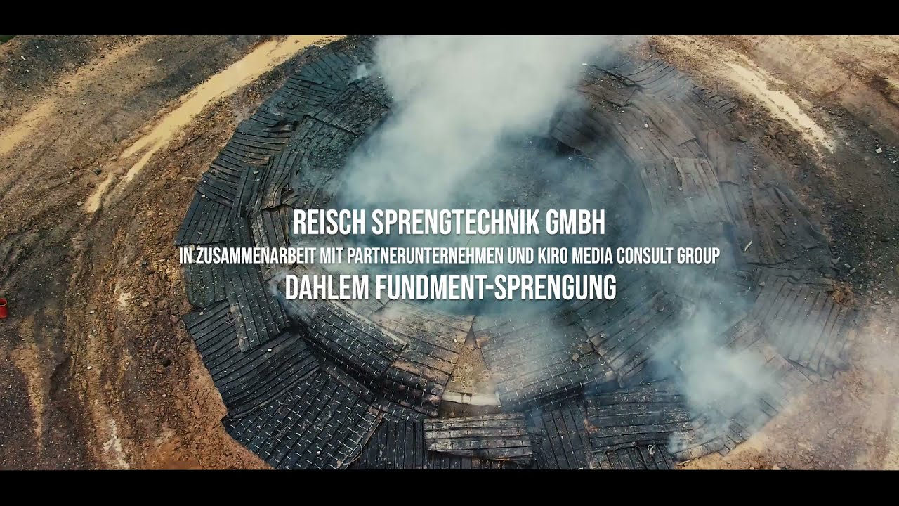 Sprengung Extreme Demolition Fundament Dahlem Windkraftanlage