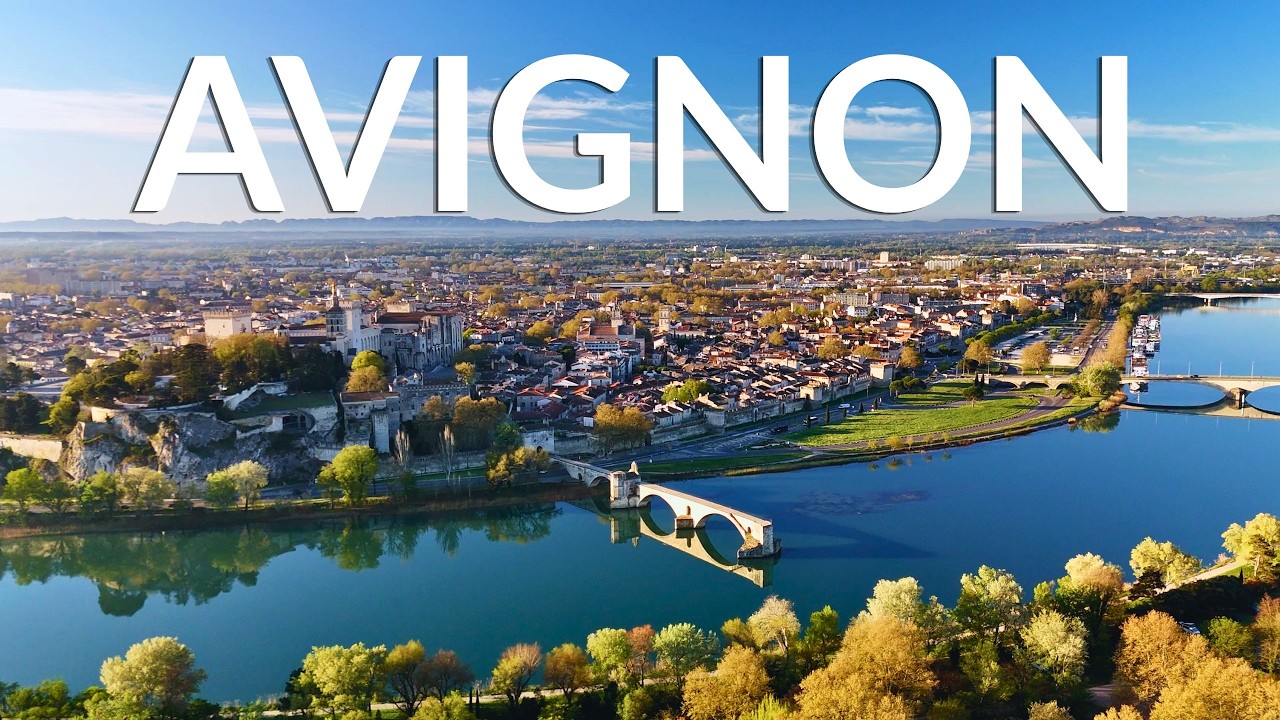 Avignon, France 🇫🇷 in 4K | Sunrise Drone & Silent Walking Tour (No Talking)