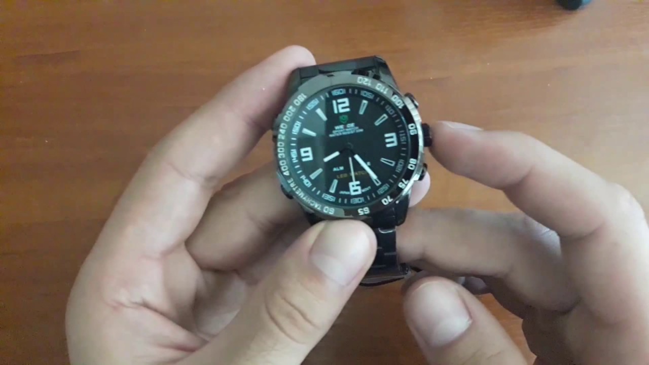 Обзор и Настройка. Мужские часы Weide 1009 Standart Silver на браслете