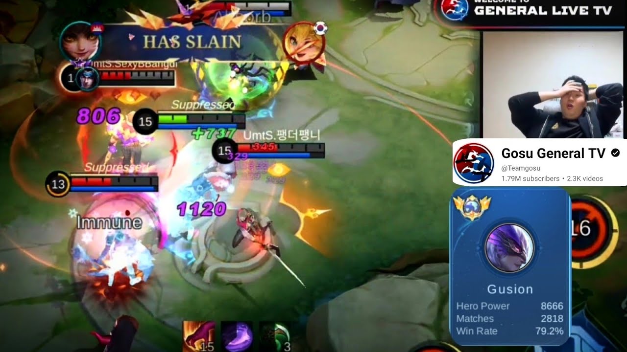 I played with Gosu General who came to Korea