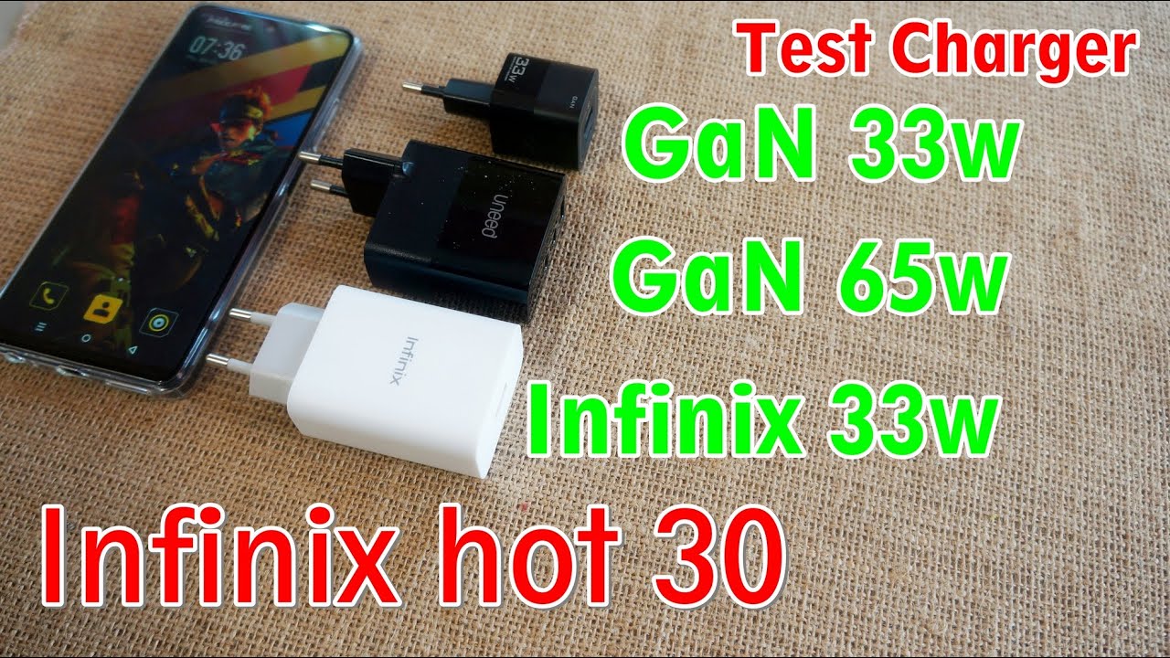 Fast Charging Test Infinix Hot 30 | Adaptor Ori 33w | Gan 33w | Gan 65w |