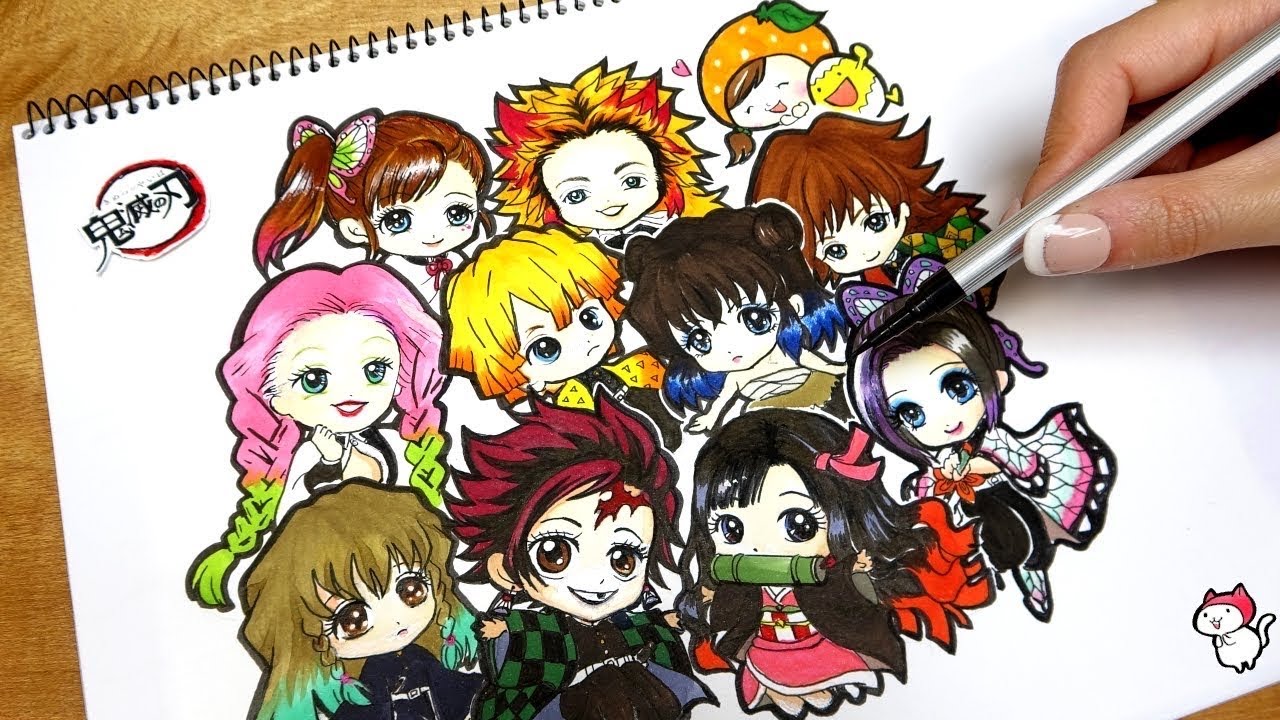 【リカちゃん達を鬼滅の刃キャラ風に描いてみました！】ここなっちゃんのケリー達が大変身♡(#たまごmammy)
