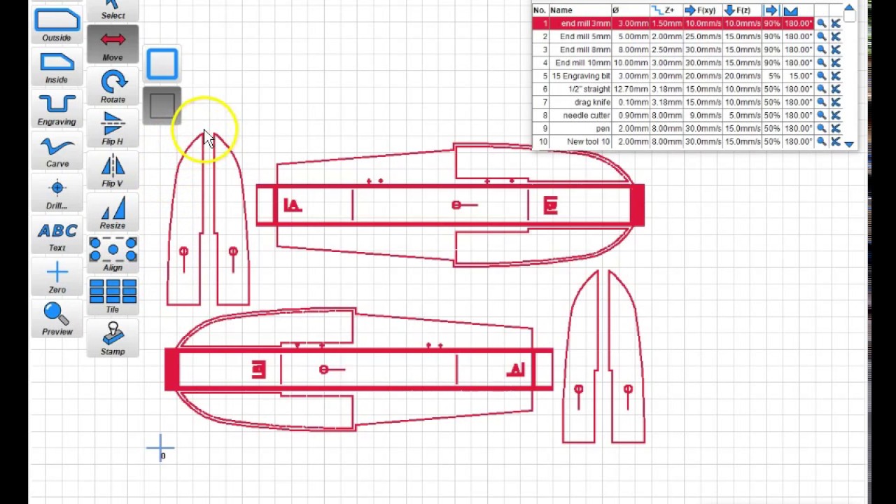 Preparing PDF plans for needle cutting