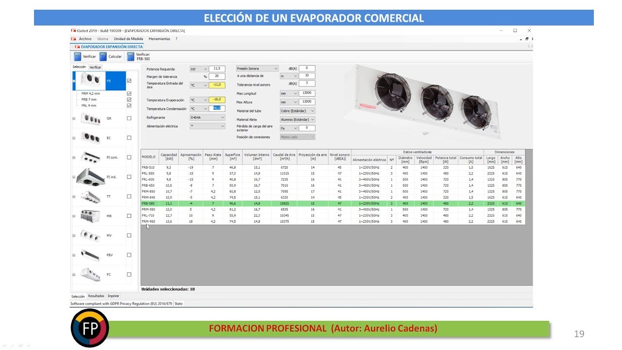 clase 202: Como elegir evaporador y modelos evaporadores expansion directa