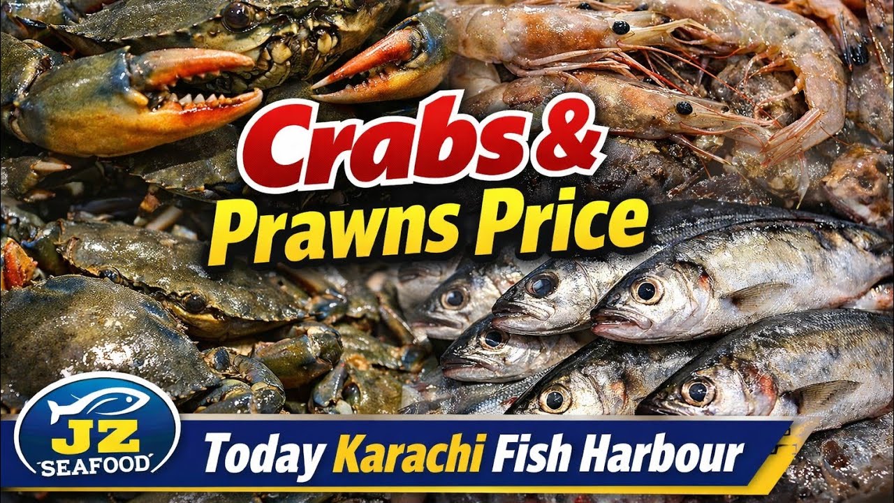 Today Karachi Fish Harbour Market Rates 🦀🦐 | Fresh Fish & Prawns Price Update | Seafood Lovers