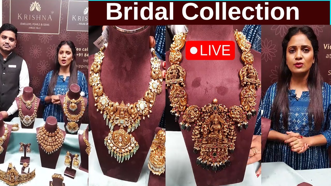 Bridal Temple Jewellery | Nakshi Jewellery  | Krishna Jewellers | Gold Necklace