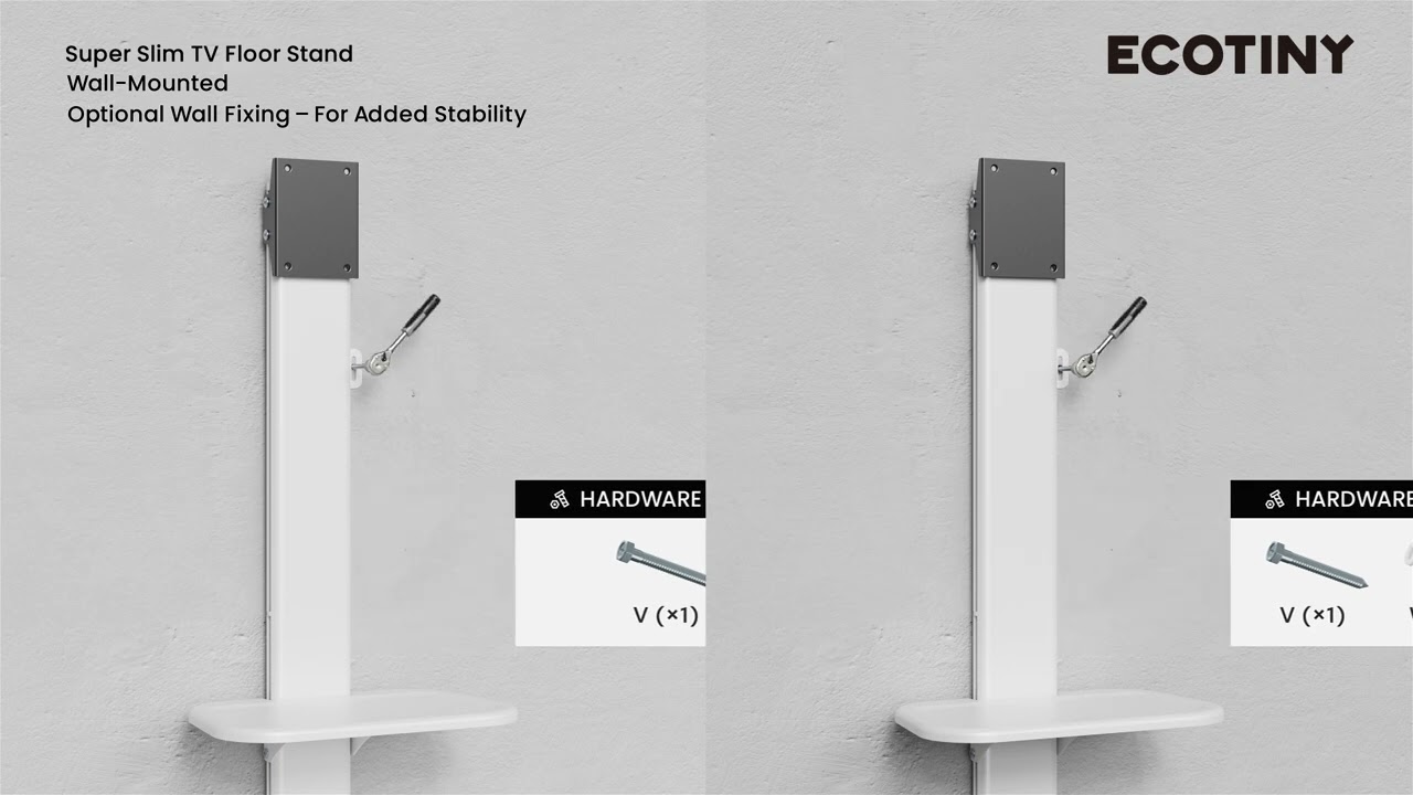 ECOTINY Super Slim TV Floor Stand Installation Guide
