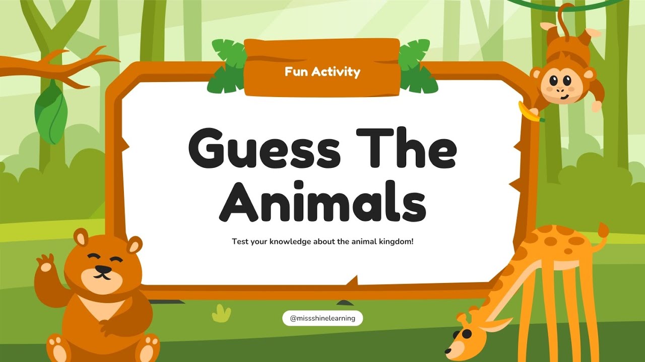 Quiz time : Guess The Animal | Fun Learning Activity 