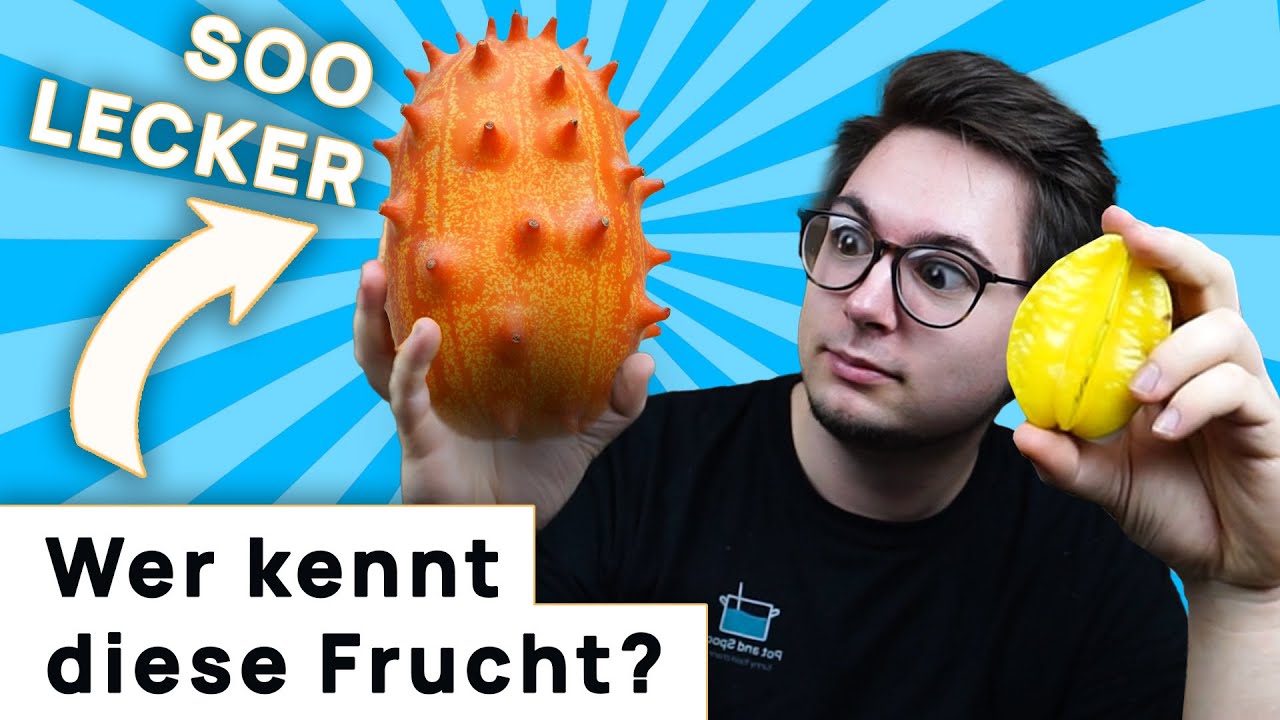 EXOTISCHE FRÜCHTE aus dem Supermarkt TESTEN! - (Cherimoya, Kiwano & Karambole)  - Pot and Spoon